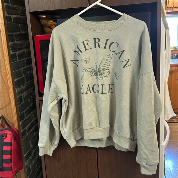 American Eagle Outfitters Tops - American Eagle Light greenish Gray sweatshirt in size L